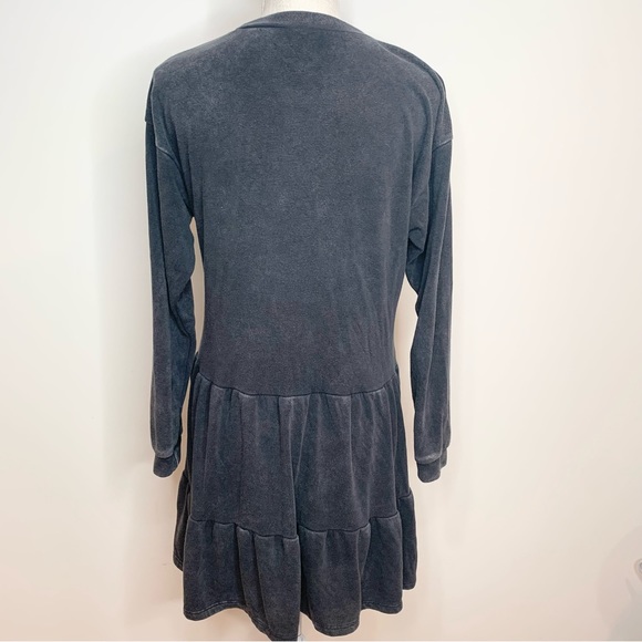 Target Wild Fable Distressed Mineral Wash Tiered Babydoll Sweatshirt Dress - Picture 7 of 11
